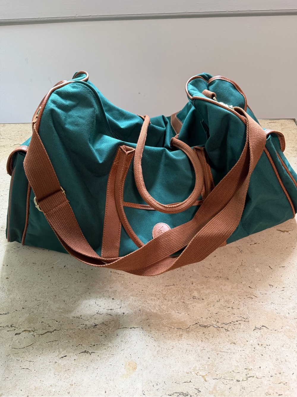 Ralph Lauren Vintage 1990’s Hunter Green Weekender/Duffel Bag